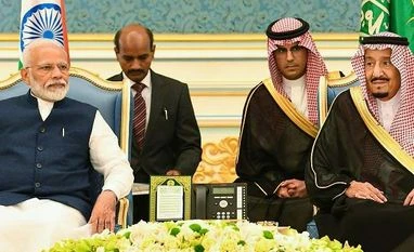 PM Modi invites global investors to benefit from India's start-up ecosystem PM Modi with King Salman bin Abdulaziz Al Saud in Riyadh