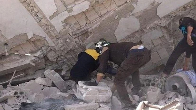 Russian air strike in Syria Russian air strike in Syria