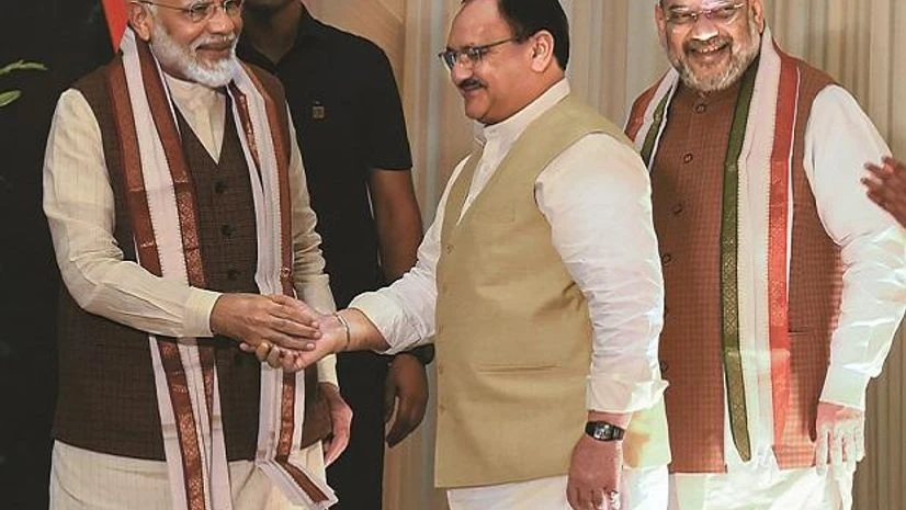 Narendra Modi, MAmit Shah, JP Nadda Narendra Modi, MAmit Shah, JP Nadda