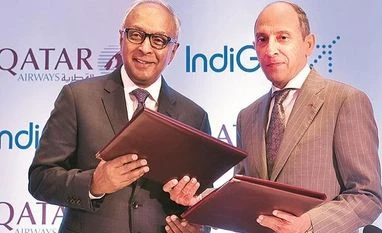 Qatar Air interested in buying stake in IndiGo, not Air India, says CEO IndiGo CEO Ronojoy Dutta, Qatar Airways Group Chief Executive Akbar Al Baker