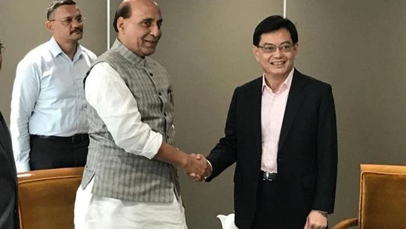 Rajnath Singh with Deputy Prime Minister of Singapore Mr Heng Swee Keat Rajnath Singh with Deputy Prime Minister of Singapore Mr Heng Swee Keat