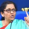 Finance Minister Nirmala Sitharaman speaks to journalists after a cabinet meeting in Delhi (Photo: PTI)