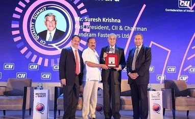 Sundram Fasteners Chairman Suresh Krishna gets 'Quality Ratna' award Mr. D V Sadananda Gowda, Minister of Chemicals and Fertilizers, Government of India presented the ‘Quality Ratna’ award to Mr. Suresh Krishna, Chairman, Sundram Fasteners at the 27th Quality Summit in Bengaluru.