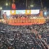 Aerial view of Shivaji Park during the Maharashtra ministry swearing-in ceremony, in Mumbai, Nov. 28, 2019. (Photo: PTI)