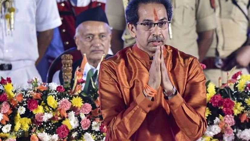 shiv sena, Uddhav Thackeray Shiv Sena President Uddhav Thackeray greets his supporters after swearing-in as the Chief Minister of Maharashtra, at Shivaji Park in Mumbai, Thursday, Nov. 28, 2019