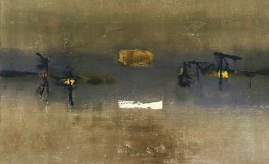 Abstract art Vasudeo S Gaitonde’s Untitled 1962 oil on canvas. Gaitonde called his work “non-objective” and believed that “there is no such thing as abstract art”