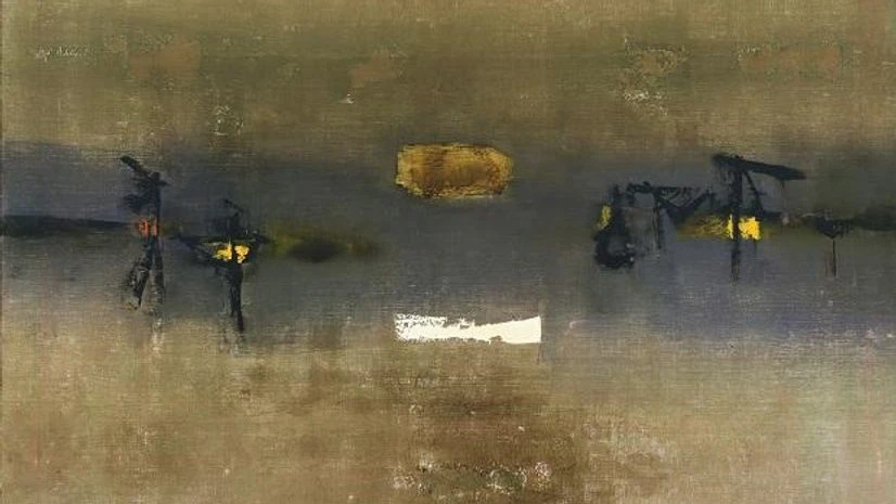 Abstract art Vasudeo S Gaitonde’s Untitled 1962 oil on canvas. Gaitonde called his work “non-objective” and believed that “there is no such thing as abstract art”
