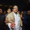 Senior Congress leader P Chidambaram arrives at his residence in New Delhi after being released from Tihar Prisons on December 4, 2019.