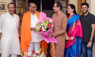 Maharashtra CM Uddhav Thackeray greets Sharad Pawar on his 79th birthday Uddhav Thackeray