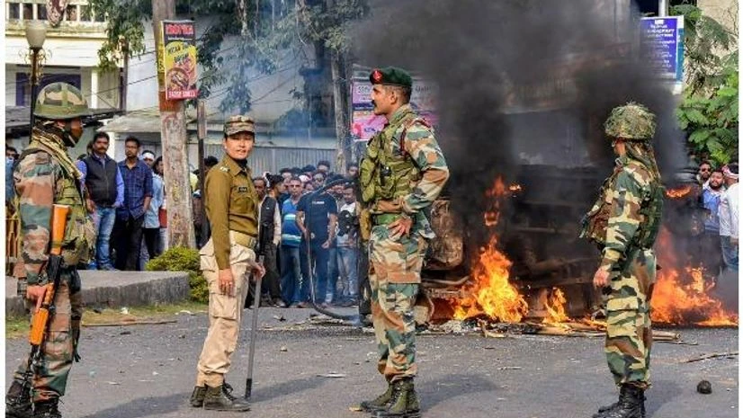 Citizenship Amendment Bill, CAB, strike, protest, North East, Tezpur, Assam, Demonstrators Citizenship Amendment Bill, CAB, strike, protest, North East, Tezpur, Assam, Demonstrators