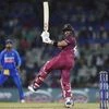 West Indies player Shai Hope plays a shot during the first One-Day International (ODI) cricket match between India and West Indies, at Chepauk Stadium in Chennai. Photo: PTI