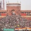 Hundreds gather outside Delhi's Jama Masjid to protests against CAA