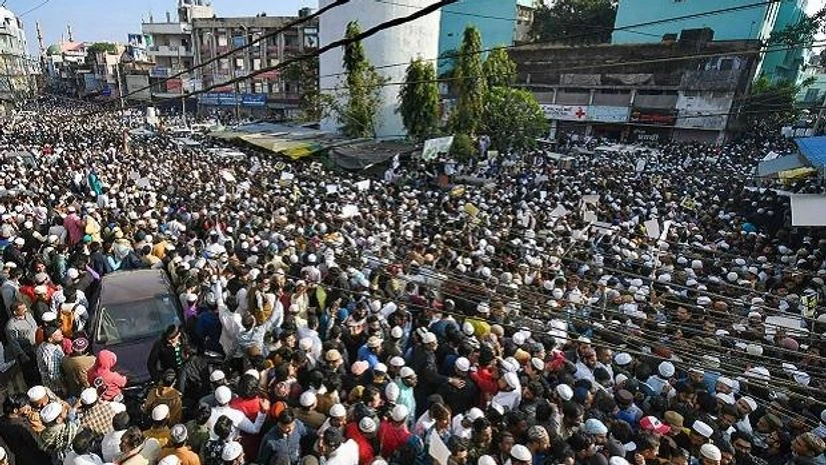 Citizenship, Protests, CAA, NRC, Protestors take part in a rally against the Citizenship (Amendment) Act (CAA) and National Register of Citizens (NRC), in Bhopal, Friday, Dec. 20, 2019. (PTI Photo)