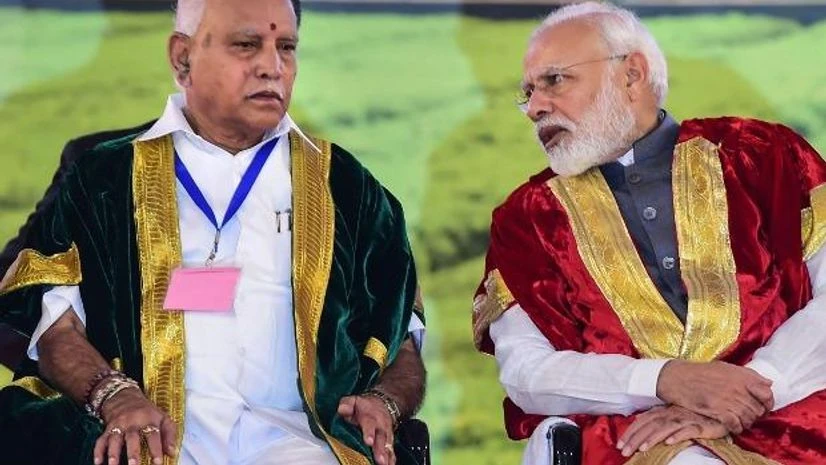 Prime Minister Narendra Modi launches the I-STEM portal as Science and Technology Minister Harsh Vardhan and Karnataka Chief Minister B S Yediyurappa (L) look on, during the inauguration of 107th Indian Science Congress. Prime Minister Narendra Modi launches the I-STEM portal as Science and Technology Minister Harsh Vardhan and Karnataka Chief Minister B S Yediyurappa (L) look on, during the inauguration of 107th Indian Science Congress.