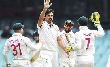ICC Test rankings: AUS edge out NZ at number one spot on decimal points Australia's Mitchell Starc celebrates with teammates the wicket of Latham on day four of the third cricket test match between Australia and New Zealand at the Sydney Cricket Ground, Sydney, Australia | File photo: AP/PTI