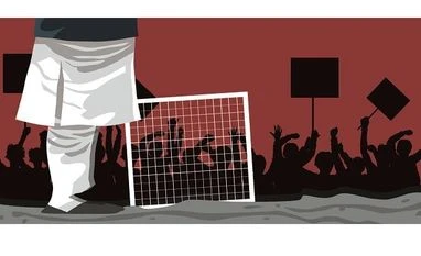 Budget in the season of protests Illustration: Binay Sinha