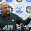 Delhi Deputy CM Manish Sisodia addressing a press conference in New Delhi. Photo: ANI