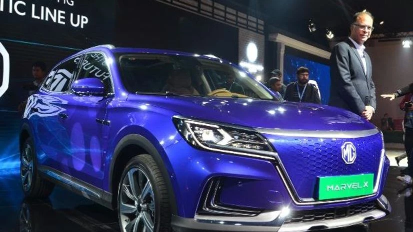 Marvel X Rajeev Chaba, President & Managing Director, MG Motor India unveiled the future of mobility with Marvel X at Auto expo 2020(Photo- Sanjay.K.Sharma)