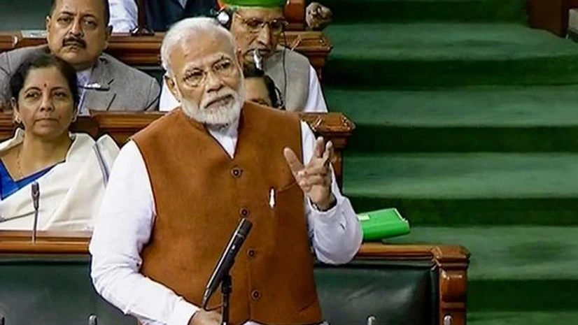 Narendra Modi Prime Minister Narendra Modi speaks in the Lok Sabha, during the ongoing Budget Session of Parliament, in New Delhi. Photo: PTI