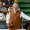 Prime Minister Narendra Modi in lok sabha
