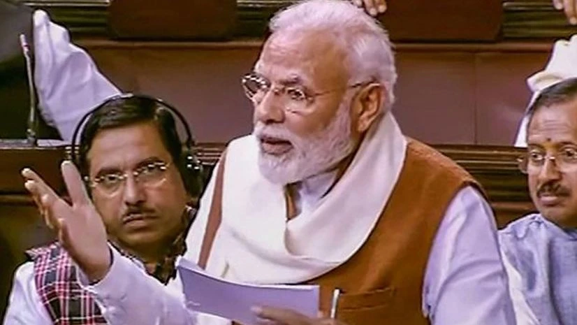 PM Narendra Modi in Lok Sabha PM Narendra Modi in Lok Sabha
