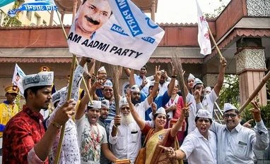 Delhi polls: No firecrackers at AAP headquarters on Kejriwal's request Delhi Assembly election, election results