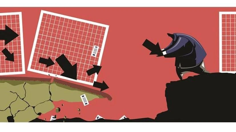 Market, Stock market, illustration: Binay Sinha