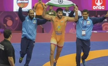 Asian Wrestling C'ships: Sunil wins India's 1st Greco-Roman gold in 27 yrs Wrestler Sunil Kumar