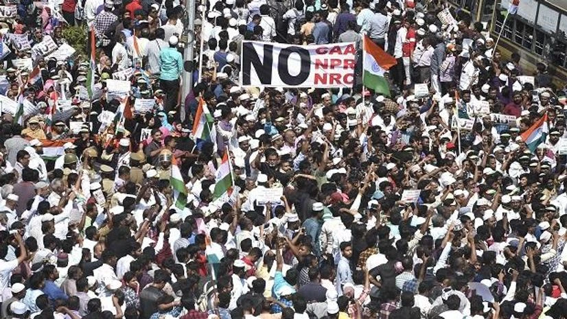 Anti CAA, NRC, NPR Members of various Muslim outfits and political parties take part in the anti-CAA rally in Chennai. (Photo: PTI)