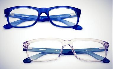 Spectacles Dark and navy blue are replacing black frames. Crystal colours in grey, brown, beige, nude lilac, blue, olive are trending as seen in these Carrera glasses. Price range: Rs 3,500-9,000