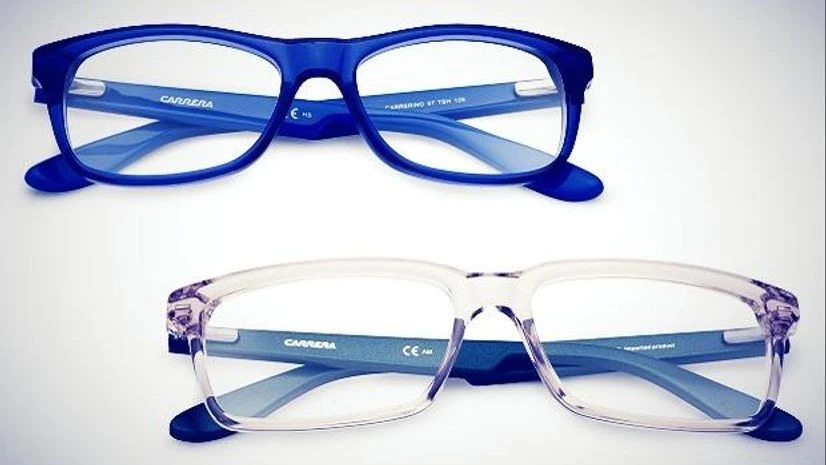 Spectacles Dark and navy blue are replacing black frames. Crystal colours in grey, brown, beige, nude lilac, blue, olive are trending as seen in these Carrera glasses. Price range: Rs 3,500-9,000