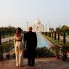 U.S. President Donald Trump and first lady Melania Trump tour the historic Taj Mahal, in Agra