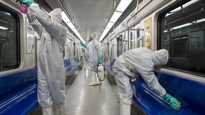 Coronavirus Workers disinfect subway trains against coronavirus in Tehran, Iran, in the early morning of Tuesday | PTI