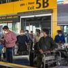 Dubai flight passengers wearing masks leave from NSCBI Airport for quarantine location, as a measure to prevent the spread of novel Coronavirus, Kolkata