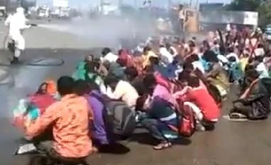 Migrant workers sprayed with chlorine in UP, Priyanka calls it 'inhuman' migrant workers, disinfectant