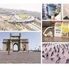 (Top and above) New Delhi’s AIIMS flyover and Mumbai’s Gateway of India tell the story of ‘life’ in the times of coronavirus; (from top right) design interventions to  tackle the virus, like a railway coach converted into an isolation ward, a no-touc