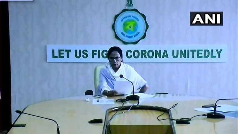 Mamata Banerjee Mamata Banerjee in vide conference with PM Modi, other CMs | Photo: ANI