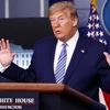 President Donald Trump speaks during a coronavirus task force briefing at the White House. Photo: PTI