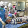Medics undergo a mock-drill to treat Covid-19 patients, during the nationwide lockdown to curb the spread of coronavirus. Photo: PTI