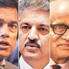 JSW Group's Sajjan Jindal, M&M's Anand Mahindra and Maruti Suzuki's R C Bhargava