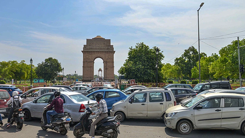 Traffic jam at India Gate following the relaxation of restrictions during the nationwide lockdown, imposed to curb the spread of coronavirus, in New Delhi. Photo: PTI Traffic jam at India Gate following the relaxation of restrictions during the nationwide lockdown, imposed to curb the spread of coronavirus, in New Delhi. Photo: PTI