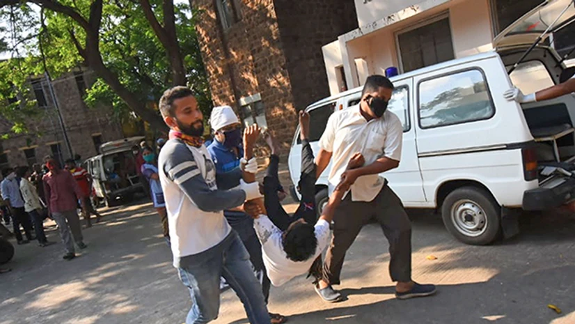 Vizag gas leak, LG Polymer, LG Chem Visakhapatnam gas leak, Vizag An affected man being taken for treatment at King George Hospital after a major chemical gas leakage at LG Polymers industry in RR Venkatapuram village, Visakhapatnam. Photo: PTI