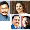 Ignored: (Clockwise from top left) Vinod Tawde, Pankaja Munde, Eknath Khadse, and Chandashekhar Bawankule