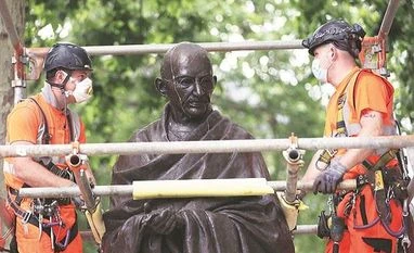 Bill to promote Gandhi, Martin Luther King Jr's legacies passed in US Mahatma Gandhi, London, Racism, black lives, african-american, statue