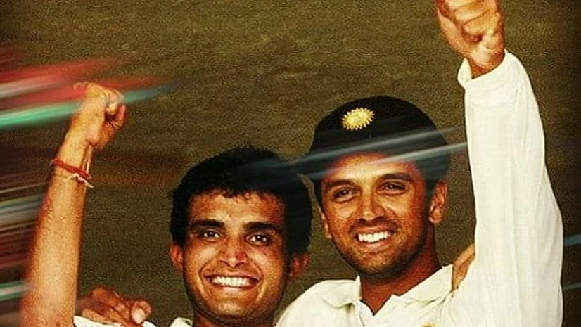 Sourav Ganguly, Rahul Dravid. Photo: @BCCI Sourav Ganguly, Rahul Dravid. Photo: @BCCI