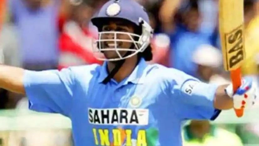 Dhoni Dhoni's first international century