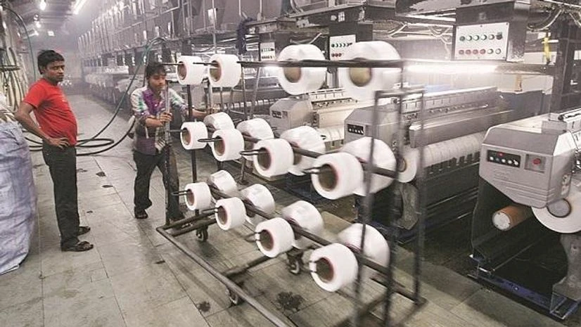 Surat commands a 45 per cent share in total man-made fibre/synthetic textiles produced Surat commands a 45 per cent share in total man-made fibre/synthetic textiles produced