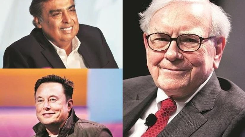 Elon Musk, Mukesh Ambani, Warren Buffet Elon Musk, Mukesh Ambani, Warren Buffet