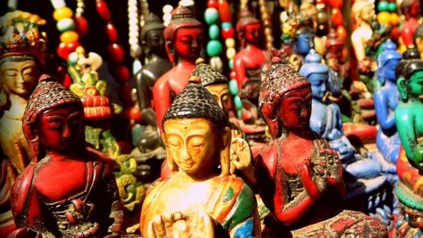 Nepal, Kathmandu File photo of souvenirs being sold at a market in Kathmandu, Nepal.