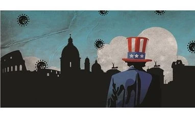 Donald trump, white house Illustration by Binay Sinha